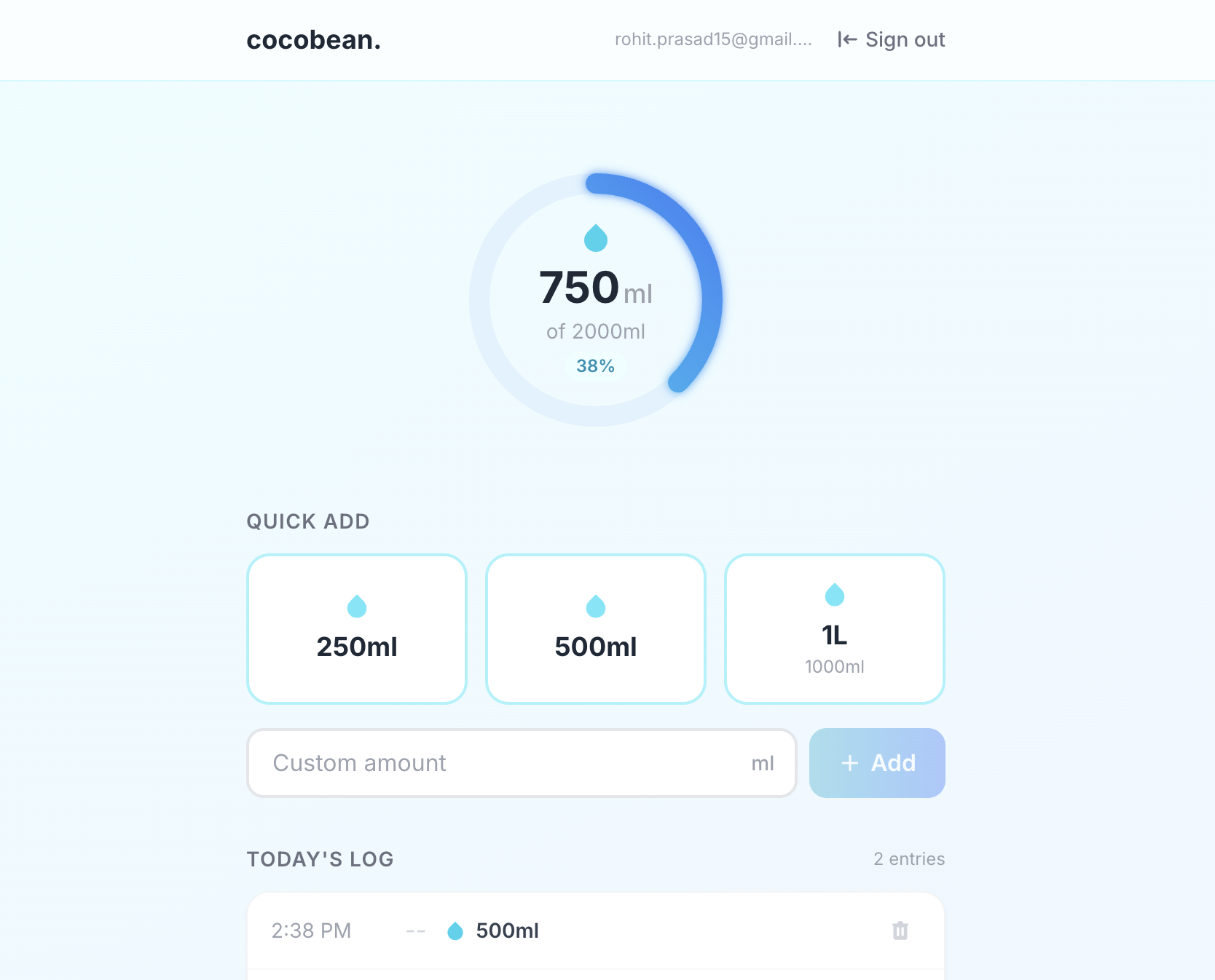 HydroTrack screenshot