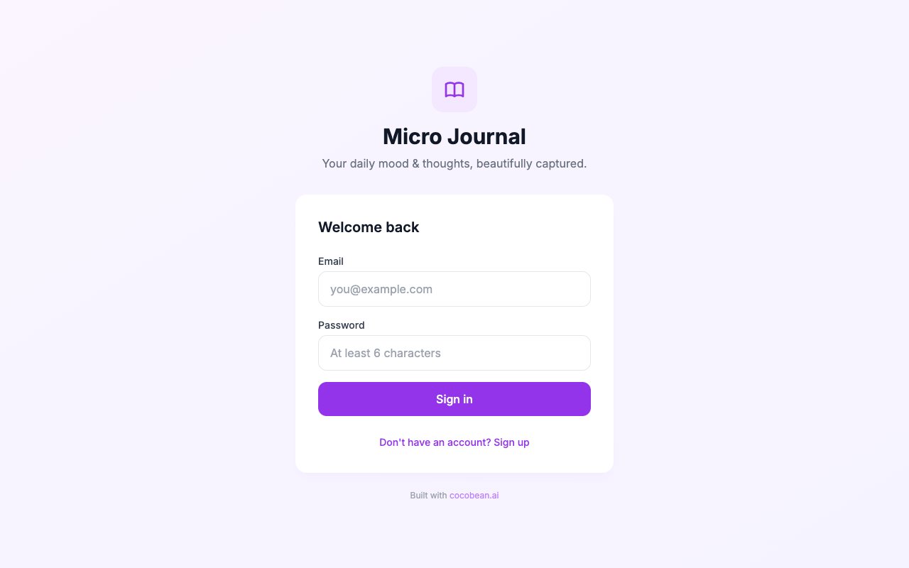Micro Journal screenshot